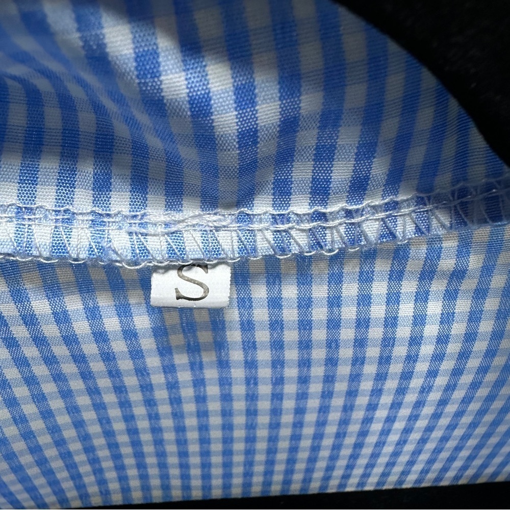 Cottagecore Blue Gingham Tiered Shirt Dress Mini S Cottagecore - Picture 6 of 7